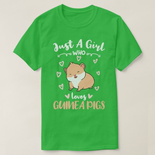 T-shirt Juste une fille qui aime les cochons de Guinée855 (Design devant)