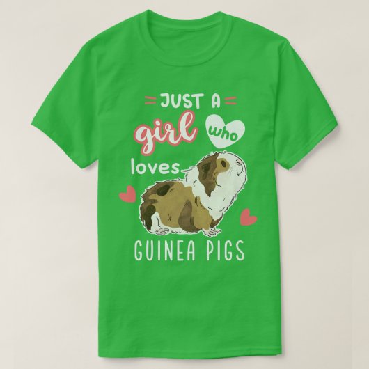 T-shirt Juste une fille qui aime les cochons de Guinée857 (Design devant)