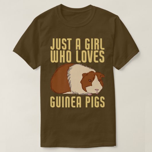 T-shirt Juste une fille qui aime les cochons de Guinée861 (Design devant)