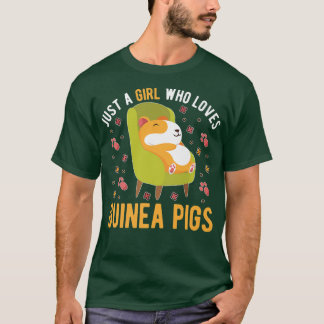 T-shirt Juste une fille qui aime les cochons de Guinée863