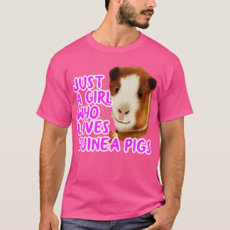 T-shirt Juste une fille qui aime les cochons de Guinée 2