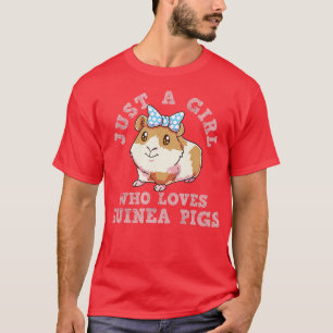 T-shirt Juste une fille qui aime les cochons de Guinée - 5