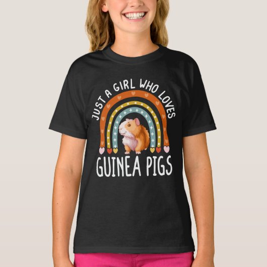 T-shirt Juste une fille qui aime les cochons de Guinée arc (Devant)