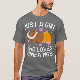 T-shirt Juste Une Fille Qui Aime Les Cochons De Guinée Drô