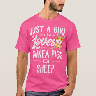 T-shirt Juste Une Fille Qui Aime Les Cochons De Guinée Et 