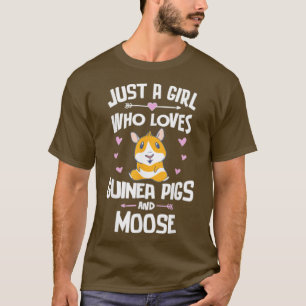 T-shirt Juste Une Fille Qui Aime Les Cochons De Guinée Et