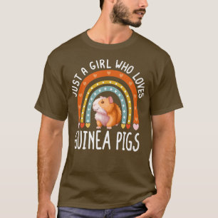 T-shirt Juste Une Fille Qui Aime Les Cochons De Guinée Rai