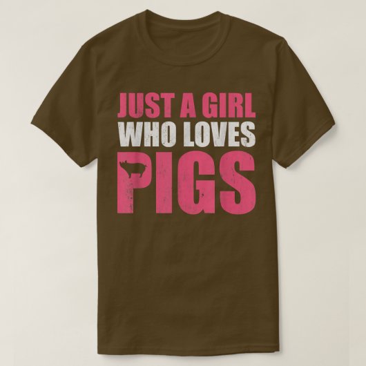 T-shirt Juste Une Fille Qui Aime Les Cochons, Les Femmes A (Design devant)