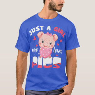 T-shirt Juste Une Fille Qui Aime Les Cochons Oreille Migno