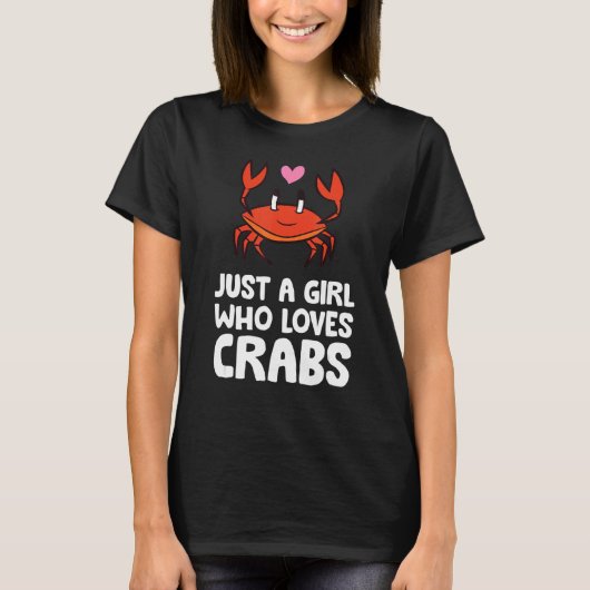 T-shirt Juste une fille qui aime les crabes (Devant)