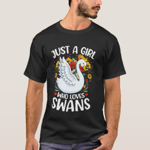 T-shirt Juste Une Fille Qui Aime Les Cygnes Esthétique Fle