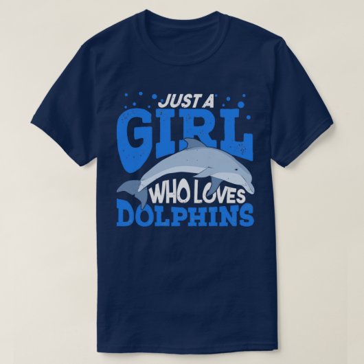 T-shirt Juste Une Fille Qui Aime Les Dauphins (Design devant)
