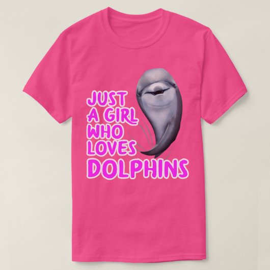 T-shirt Juste Une Fille Qui Aime Les Dauphins (Design devant)