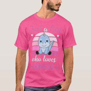 T-shirt Juste une fille qui aime les dinosaures DinosDoux
