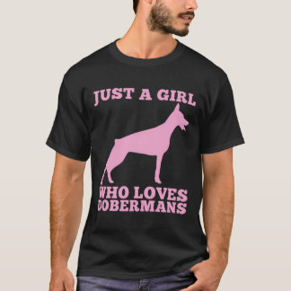 T-shirt Juste Une Fille Qui Aime Les Dobermans