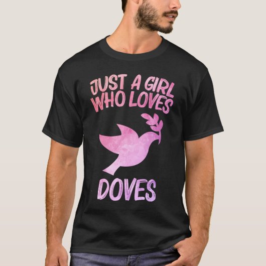 T-shirt Juste Une Fille Qui Aime Les Doves Pour Les Femmes (Devant)