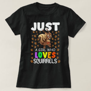 T-shirt Juste une fille qui aime les écureuils