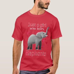 T-shirt Juste une fille qui aime les éléphants 1