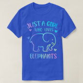 T-shirt Juste Une Fille Qui Aime Les Éléphants Cadeau Pour (Design devant)