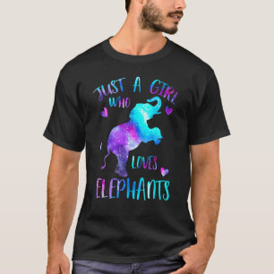 T-shirt Juste une fille qui aime les éléphants Galaxy Espa