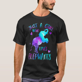 T-shirt Juste une fille qui aime les éléphants Galaxy Espa
