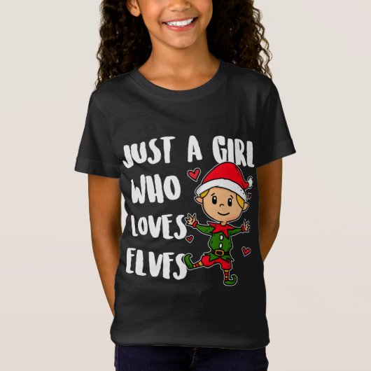 T-Shirt Juste Une Fille Qui Aime Les Elfes Mignonnes Elfes (Devant)