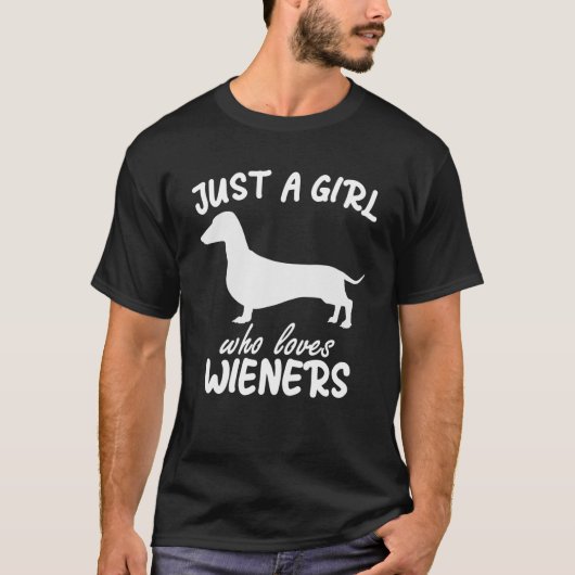 T-shirt Juste Une Fille Qui Aime Les Épouses Dachshund Dog (Devant)