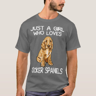 T-shirt Juste Une Fille Qui Aime Les Espagnols Cocker