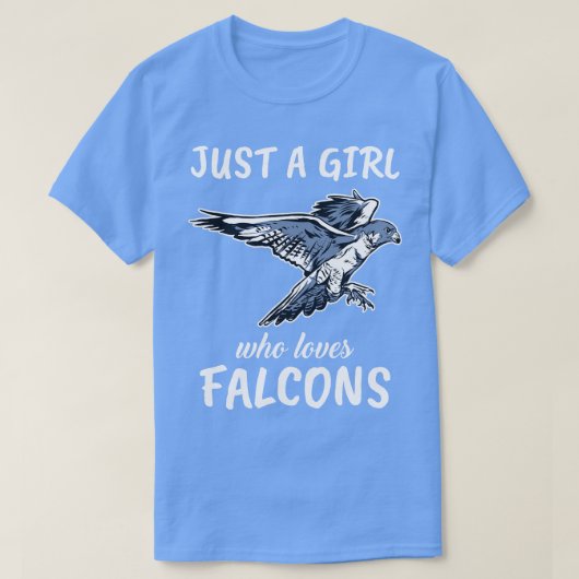 T-shirt Juste une fille qui aime les faucons 2 (Design devant)