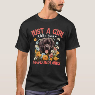 T-shirt Juste une fille qui aime les femmes et les chiens