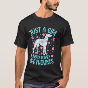 T-shirt Juste Une Fille Qui Aime Les Femmes Fleuris Greyho