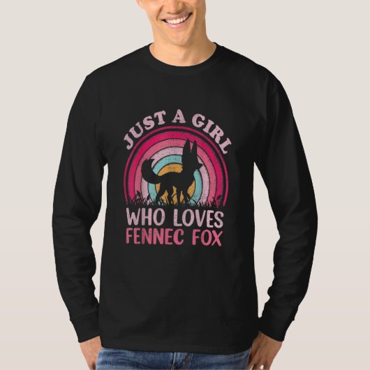 T-shirt Juste une fille qui aime les fennecs les renards (Devant)