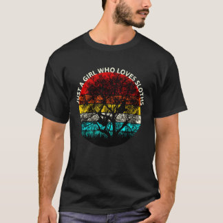 T-shirt Juste Une Fille Qui Aime Les Fentes Fabriquées Sco