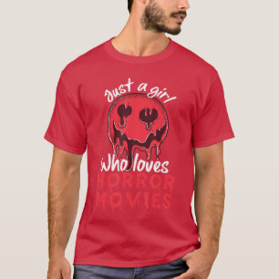 T-shirt Juste une fille qui aime les films d'horreur Film