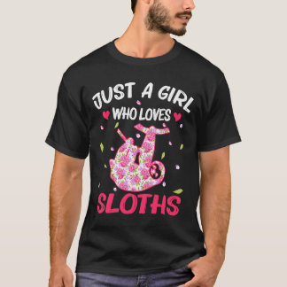 T-shirt Juste Une Fille Qui Aime Les Fleurs Fantômes