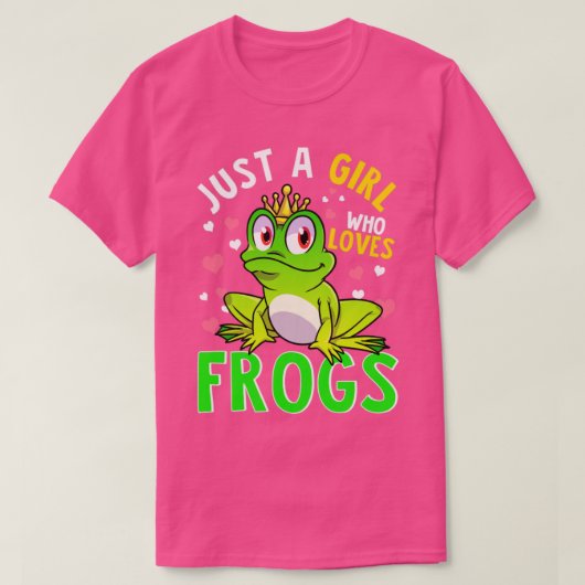 T-shirt Juste une fille qui aime les grenouilles (Design devant)