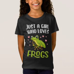T-Shirt Juste une fille qui aime les grenouilles