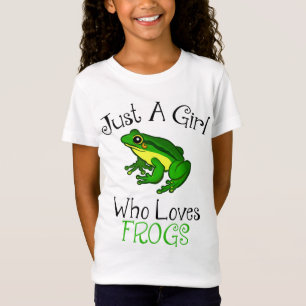 T-Shirt Juste une fille qui aime les grenouilles Amoureux