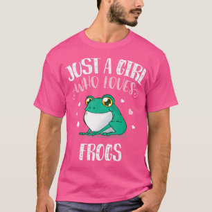T-shirt Juste une fille qui aime les grenouilles drôle gre