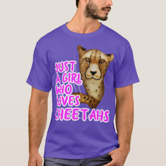 T-shirt Juste une fille qui aime les guépards