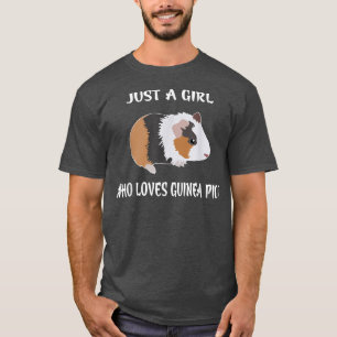T-shirt Juste Une Fille Qui Aime Les Guinéens Cochons Amou