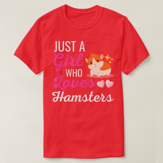 T-shirt Juste Une Fille Qui Aime Les Hamsters Mignonne Ham (Design devant)