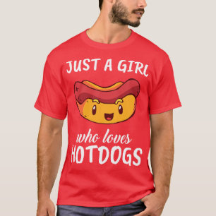 T-shirt Juste Une Fille Qui Aime Les Hotdogs
