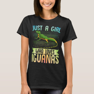 T-shirt Juste une fille qui aime les Iguanas Reptiles
