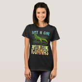 T-shirt Juste une fille qui aime les Iguanas Reptiles (Devant entier)