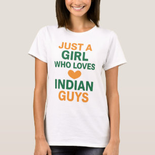 T-shirt Juste une fille qui aime les Indiens - Drôle