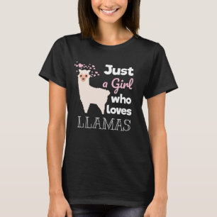 T-shirt Juste une fille qui aime les lamas