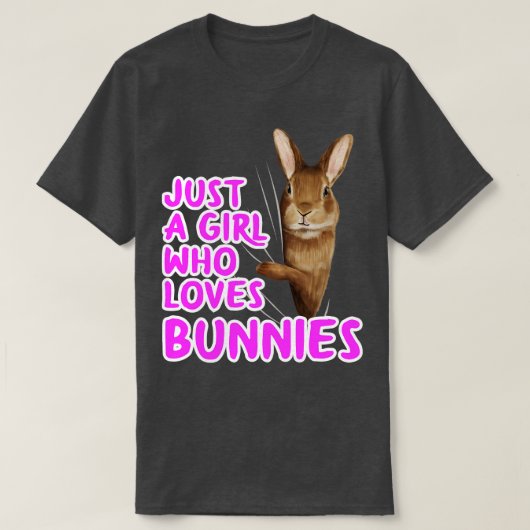 T-shirt Juste Une Fille Qui Aime Les Lapins (Design devant)