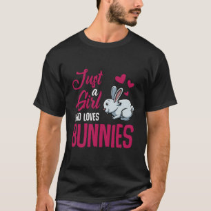 T-shirt Juste Une Fille Qui Aime Les Lapins Adorable Migno