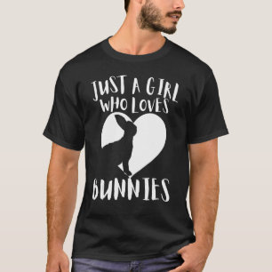 T-shirt Juste Une Fille Qui Aime Les Lapins Lapin Mignonne